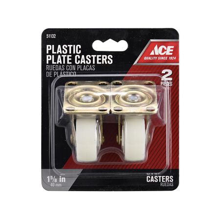 Ace 1-5/8in. D Swivel Plastic Caster 50 LB 1 Pack