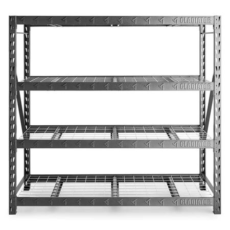 Gladiator 4-Tier Welded Steel Garage Storage Shelving Unit 77x24x72
