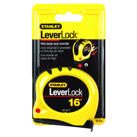Stanley LeverLock 16 ft. L X 0.75 in. W Tape Measure 1 pk