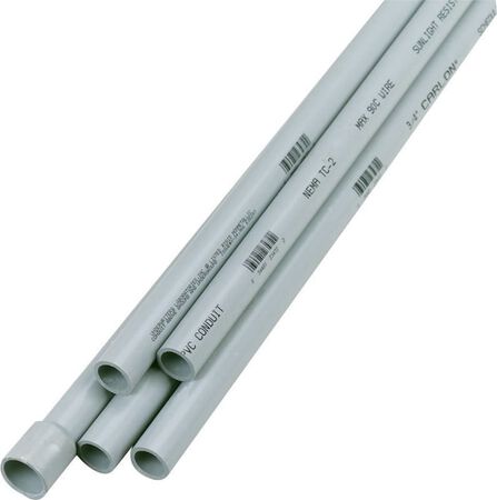 Cantex 3/4 in. D X 10 ft. L PVC 40 schedule Electrical Conduit For Rigid