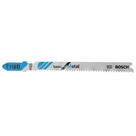 Bosch 3-5/8in. High Carbon Steel T-Shank Jig Saw Blade 14 TPI 5 Pack