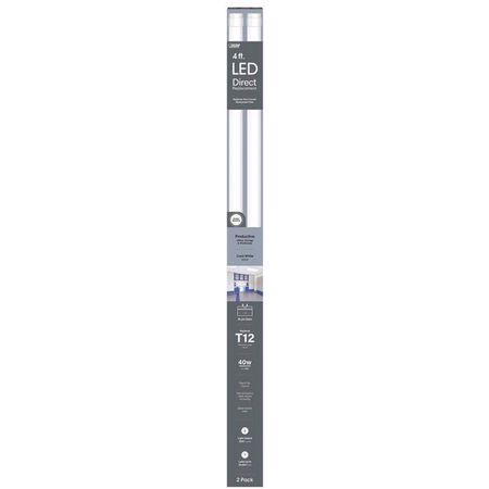 Feit Plug & Play T12 Cool White 48 in. G13 (Medium Bi-Pin) Linear LED Bulb 40 Watt Equivalence 2 pk