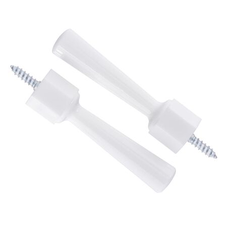 Ace 3-1/4 in. W Plastic White Flexible Door Stop Mounts to door and wall. in.