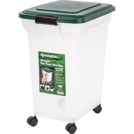 Remington Green Plastic 55 Quart Pet Food Container For All Animals