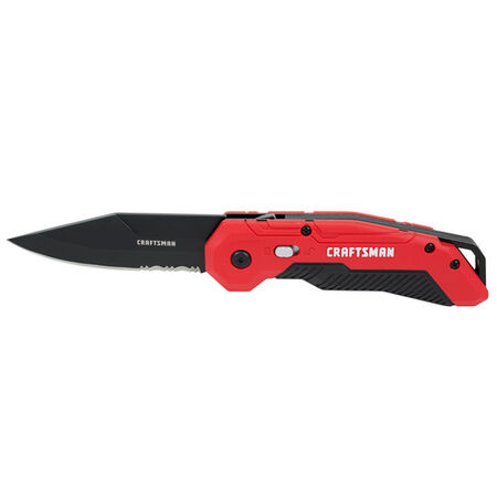 CRAFTSMAN 4.31-in High Carbon Stainless Steel Black Oxide Pocket Knife
