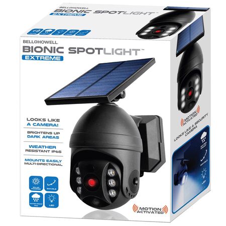 Bell + Howell Bionic Motion-Sensing Solar Powered Led Black Spotlight