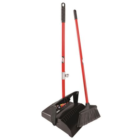 Libman High Power 10 in. W Stiff Recycled PET Broom with Dustpan
