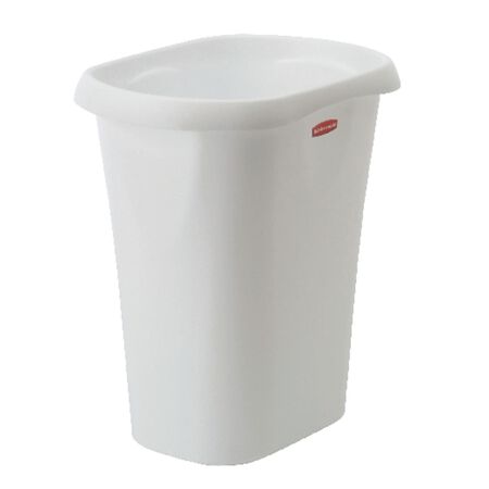 Rubbermaid 3 gal White Polypropylene Open Top Wastebasket