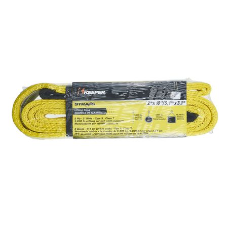 Keeper 10 ft. L Yellow Lifting Sling 6200 lb 1 pk