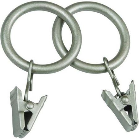 Kenney Antique Pewter Silver Modern/Contemporary Clip Ring 5/8 in. L X 3/4 in. L