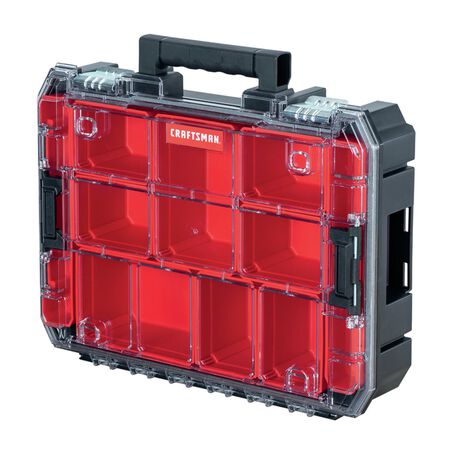 CRAFTSMAN VERSASTACK 17.25 in. W X 4 in. H Storage Organizer Plastic 10 compartments Black/Red