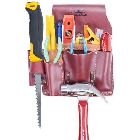 CLC Signature Elite 11 pocket Leather Tool Pouch Brown