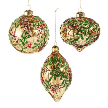 Raz 4 in. Holly Berry Ornament