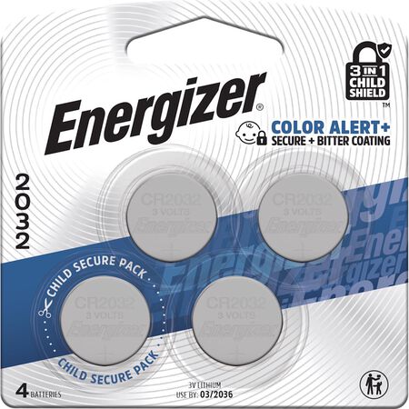 Energizer Lithium 2032 3 V Electronic/Watch Battery 4 Pack