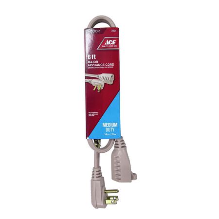 Ace 14/3 SPT-3 125 V 6 ft. L Appliance Cord