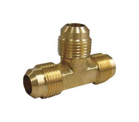 Ace 3/8 in. Dia. x 3/8 in. Dia. x 3/8 in. Dia. Flare To Flare To Flare Yellow Brass Tee