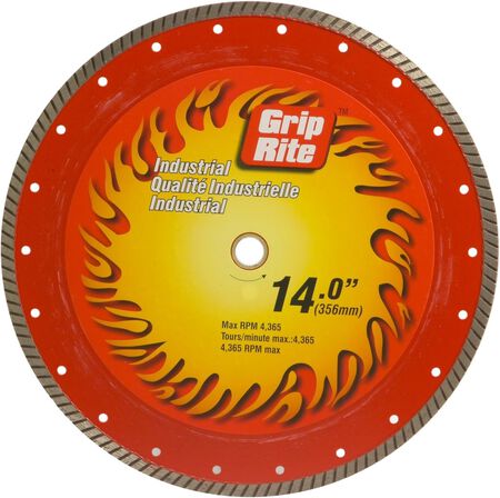 Grip-Rite 14-Inch Industrial Turbo Rim Diamond Blade