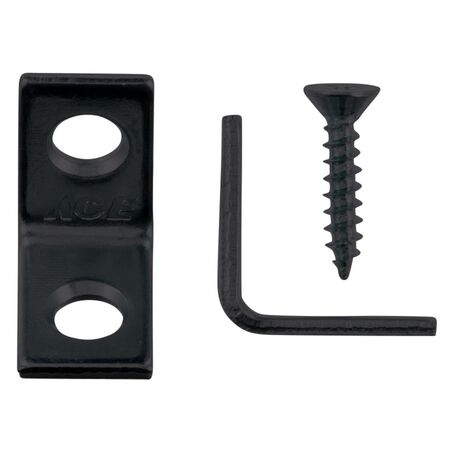 Ace 3/4 in. H X 1/2 in. W X 3/4 in. D Black Steel Inside L Corner Brace