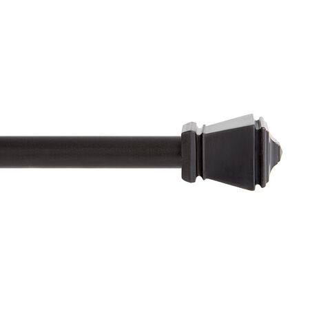 Kenney Black Traditional/Transitional Cafe Rod 28 in. L X 48 in. L