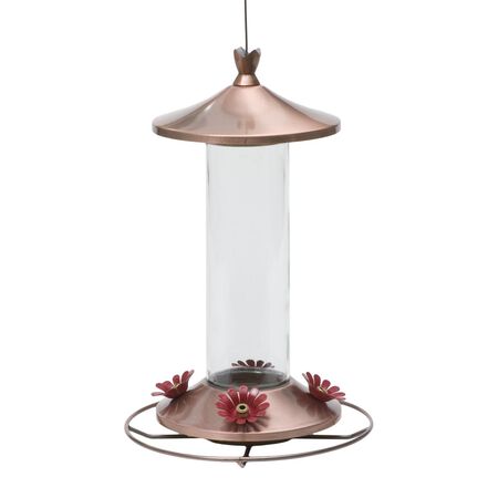 Perky-Pet Hummingbird 12 oz Copper/Glass Nectar Bird Feeder 4 ports