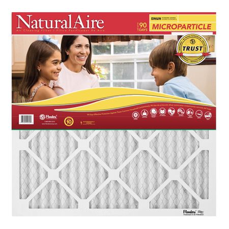 NaturalAire 20 in. W X 20 in. H X 1 in. Synthetic 10 MERV Pleated Microparticle Air Filter 1 pk