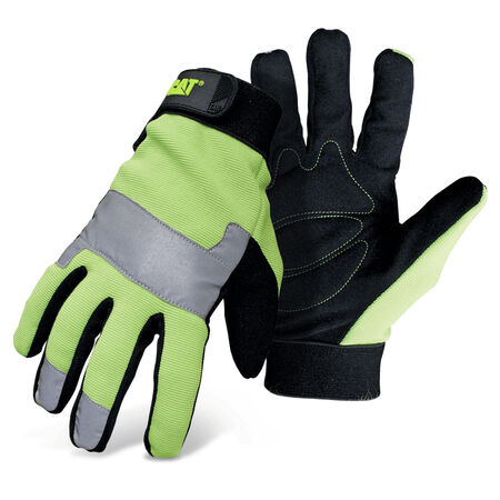 High Visibility Padded Palm Utility with Adjustable Wrist, size Large