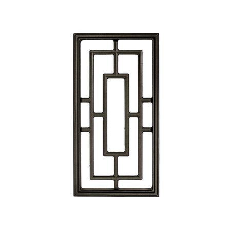 Rectangular Black Cast Aluminum Fence & Gate Insert – 9″ x 17″