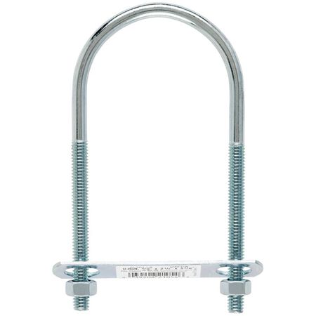 Hampton 0.31 in. X 2-1/2 in. W X 5-1/4 in. L Coarse Zinc-Plated Steel U-Bolt