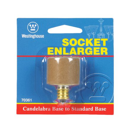 Westinghouse Metal Candelabra to Standard Base Socket Adapter 1 pk