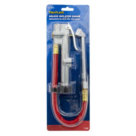 Tru-Flate Steel Inflator Gauge 1/4 FPT 1 pc