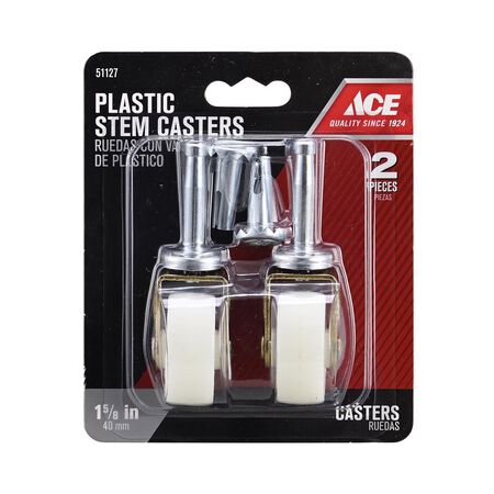 Ace 1-5/8in. D Swivel Plastic Caster 50 LB 1 Pack