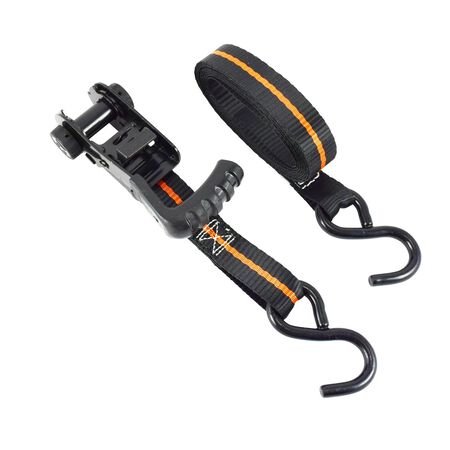 Keeper Ergo-Torque 1 in. W X 10 ft. L Black Ratchet Tie Down Strap 500 lb 4 pk