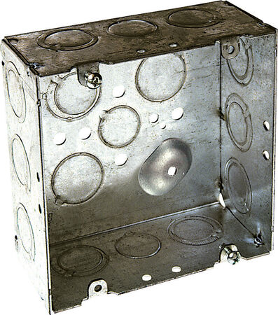 Raco 42 cu in Square Steel Junction Box Gray