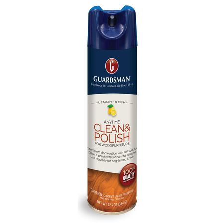 Guardsman Anytime Clean & Polish Lemon Scent Furniture Cleaner and Polish 12.5 oz Spray