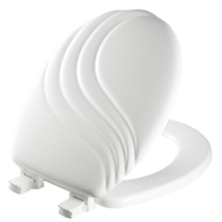 Bemis Round White Molded Wood Toilet Seat