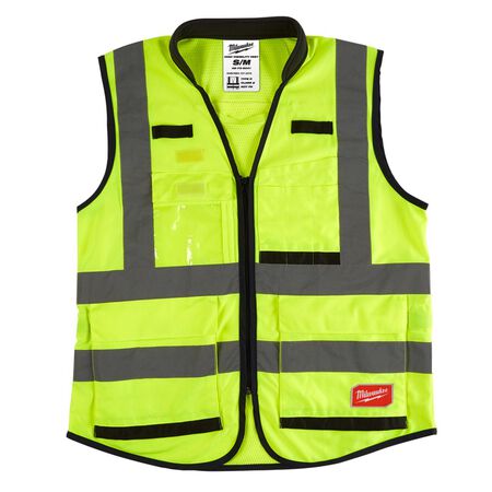 Milwaukee Class 2 with 15 Pockets Performance Safety Vest High Visibility Yellow L/XL