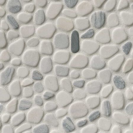 Black and White Pebbles Pattern Tumbled