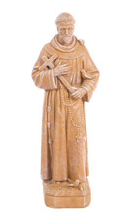 Statue St Francis w/Cross 25"H