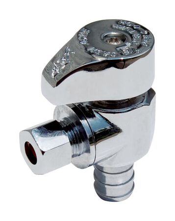 SharkBite 1/2 in. PEX Barb X 3/8 in. Brass Angle Stop Valve