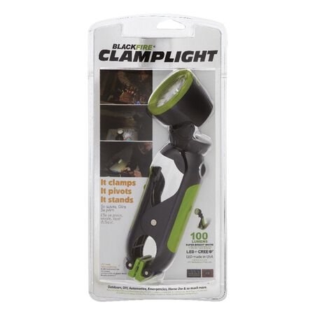 Blackfire Clamplight 120 lm Black LED Clip Light AAA Battery