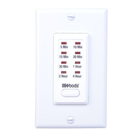 Woods Indoor In Wall Countdown Timer 125 V White