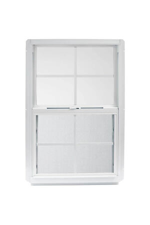 24 in. x 28 in. White Aluminum Insulated Window (4/4 Window Pane Arrangement)