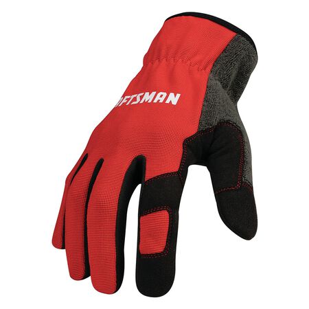Craftsman XL Polyester Black/Red Gloves