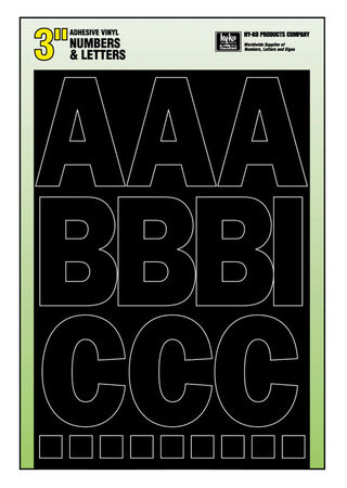 Hy-Ko 3 in. Black Vinyl Self-Adhesive Letter and Number Set 0-9, A-Z 1 pc