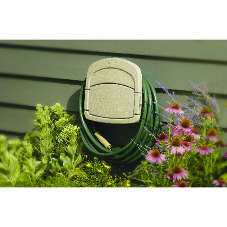 Suncast Hose Hangout 150 ft. Taupe Wall Mounted Hose Hanger