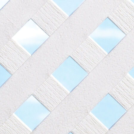Grid Axcents 48in. W x 8in. L White Plastic Privacy Lattice Panel