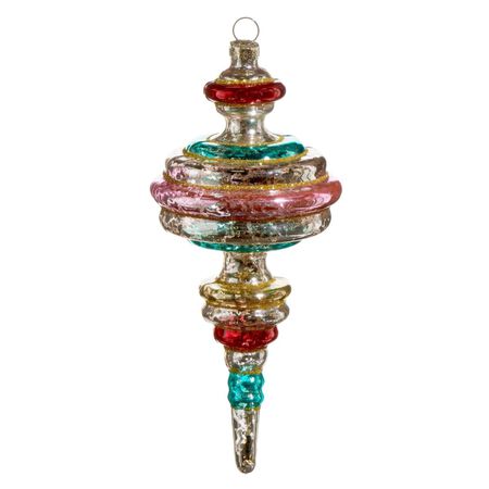 Raz 7 in. Multicolor Vintage Finial Ornament