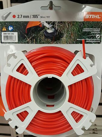 NYLON LINE .105" 1/2 LB RED