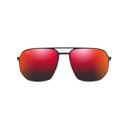 Maui Jim Sharks Cove Sunglasses Unisex Matte Black Frame Hawaii Lava Lens Polarized
