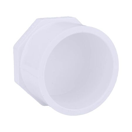 Charlotte Pipe Schedule 40 3/4 in. Spigot X 3/4 in. D Slip PVC Plug 1 pk